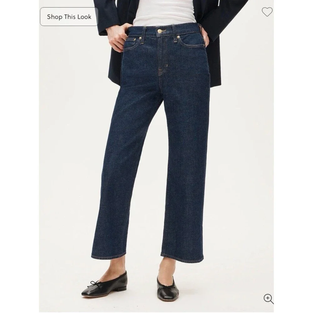 J. Crew 96 Slim Wide Dark Indigo Jeans